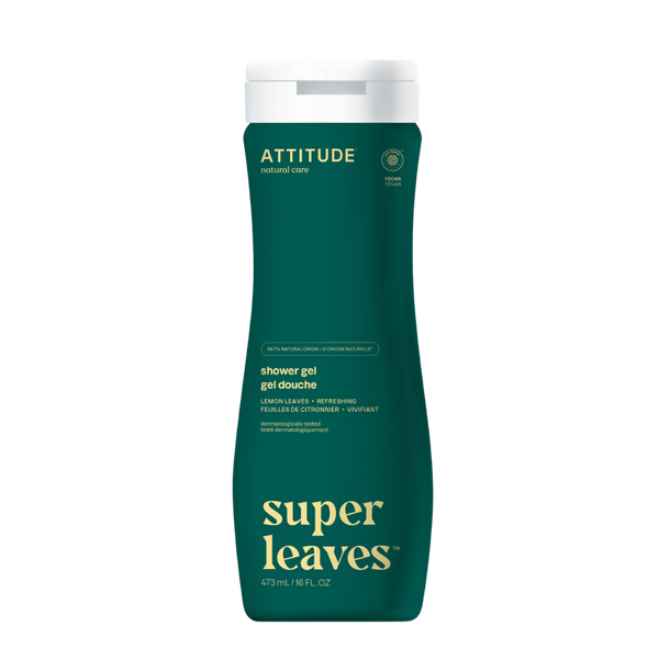 Super leaves: Shower Gel Regenerating- Lemon leaves 16 FL. OZ. (473mL)
