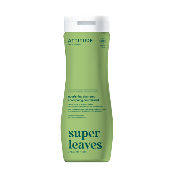 Super leaves: Shampoo Nourishing & Strengthening- Restores and strengthens dry and damaged hair 16 FL. OZ. (473mL)